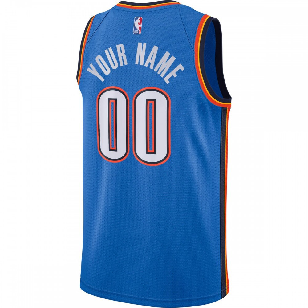 Oklahoma City Thunder Custom Swingman Jersey - Icon Edition - Blue-Pro Kit Vault | Brand New 26/27 Sports Jerseys